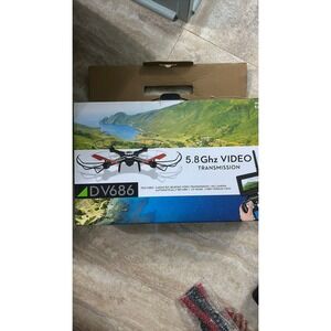Skyline DV686 Quadcopter Drone 5.8GHz FPV HD Camera RC Aircraft Black Red